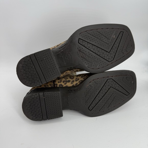 Ariat Kid's Primetime Leopard print Brown Leather US 1 Western Boot 10044422 - Picture 6 of 12